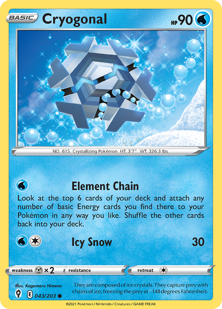 Cryogonal (43/203) - Evolving Skies Pokémon Card