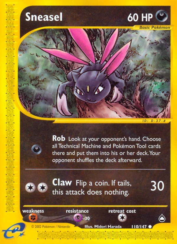 Sneasel (110/147) - Aquapolis Pokémon Card