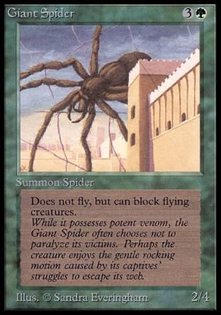 Giant Spider (Beta) Trading Card