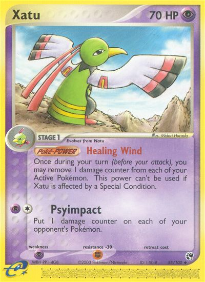 Xatu (55/100) - Sandstorm Pokémon Card