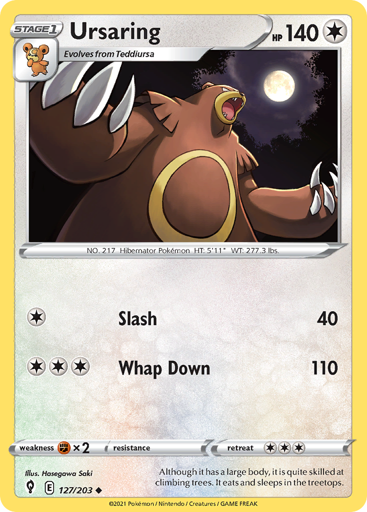 Ursaring (127/203) - Evolving Skies Pokémon Card