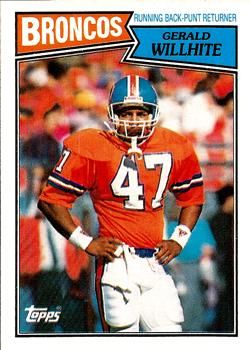 Gerald Willhite 1987 Topps #32 Sports Card