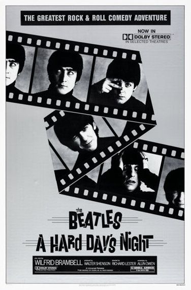 The Beatles A Hard Day's Night Film Poster 1982 Concert Poster