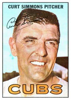 Curt Simmons 1967 Topps #39 Sports Card