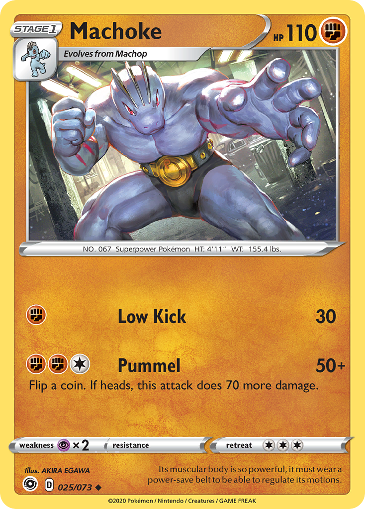 Machoke (25/73) - Champion's Path Pokémon Card