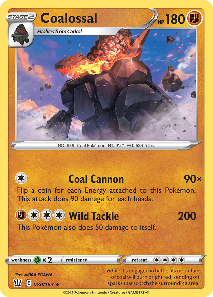 Coalossal (80/163) - Battle Styles Pokémon Card