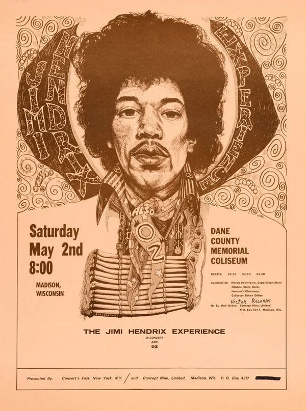 Jimi Hendrix Experience Dane County Coliseum 1970