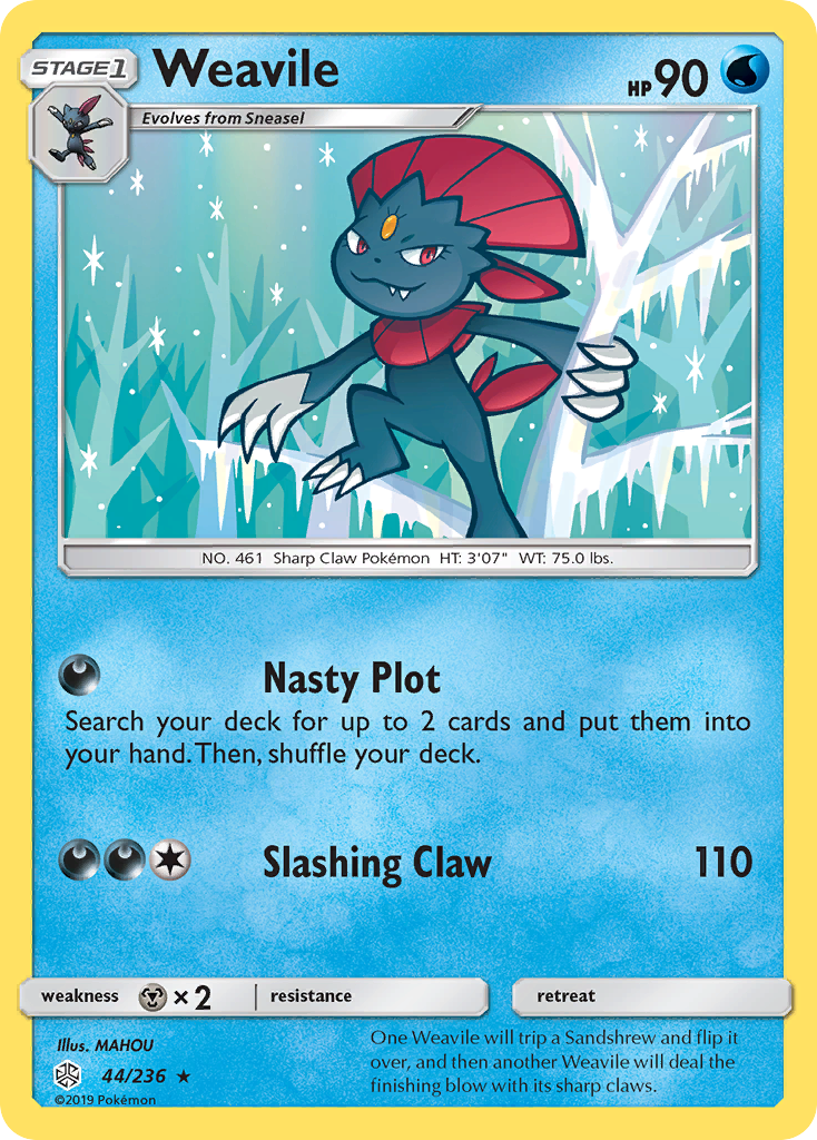 Weavile (44/236) - Cosmic Eclipse Pokémon Card