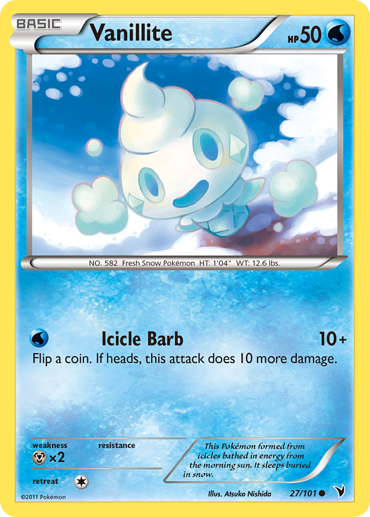 Vanillite (27/101) - Noble Victories Pokémon Card