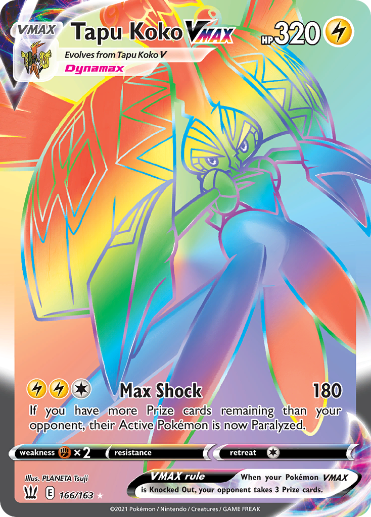 Tapu Koko VMAX (166/163) - Battle Styles Pokémon Card