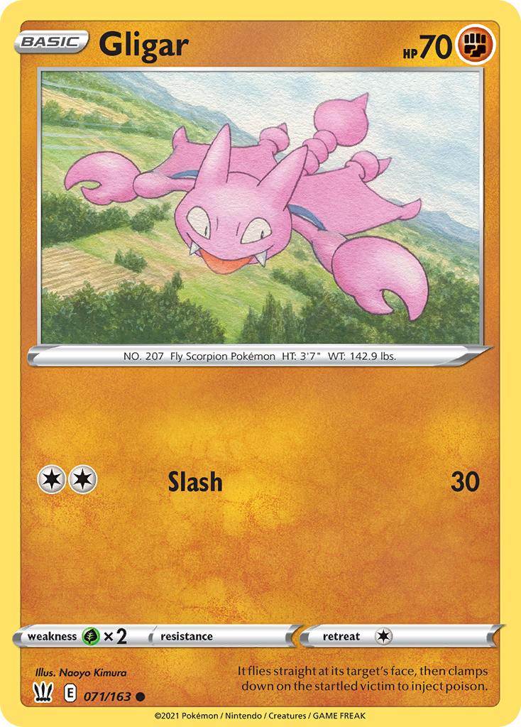 Gligar (71/163) - Battle Styles Pokémon Card