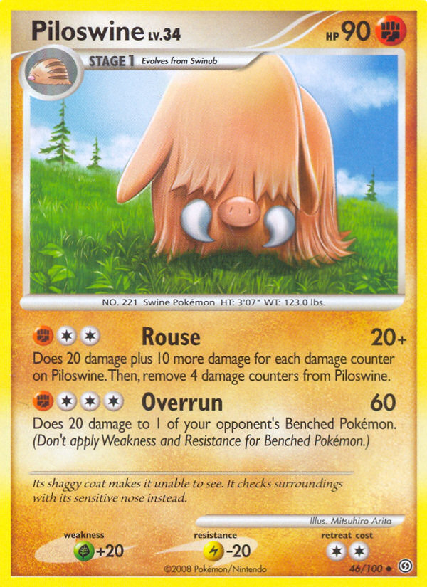 Piloswine (46/100) - Stormfront Pokémon Card