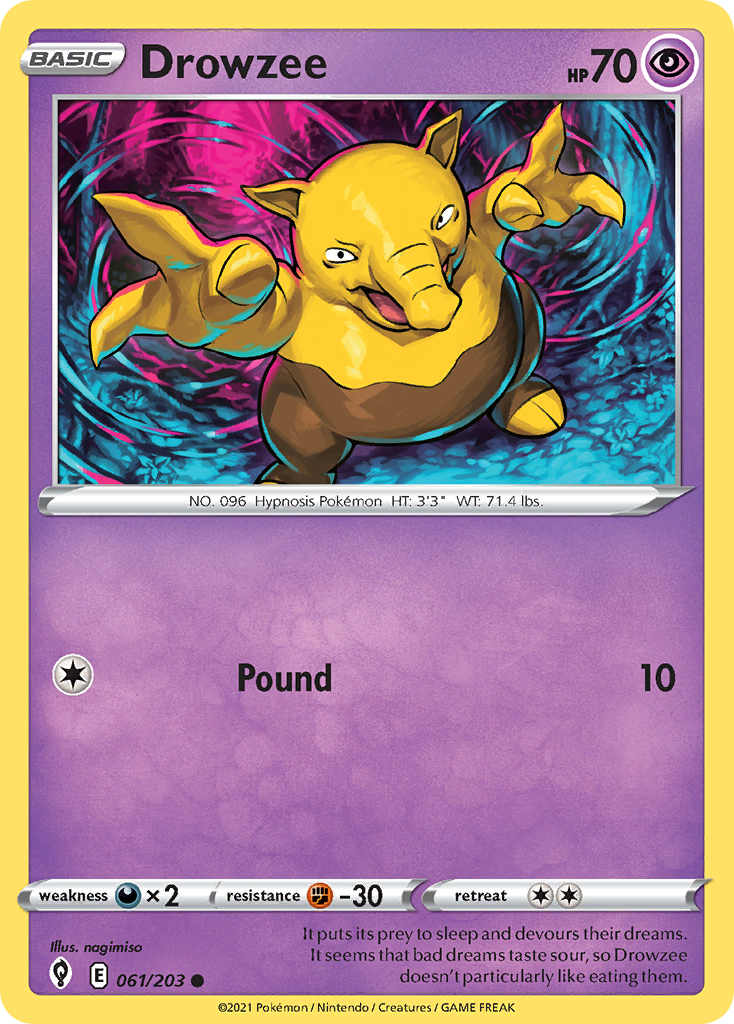 Drowzee (61/203) - Evolving Skies Pokémon Card