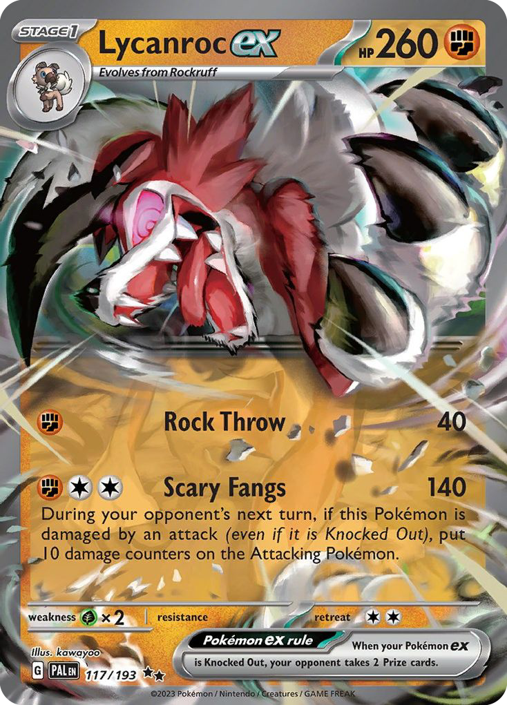 Lycanroc ex (117/193) - Paldea Evolved Pokémon Card