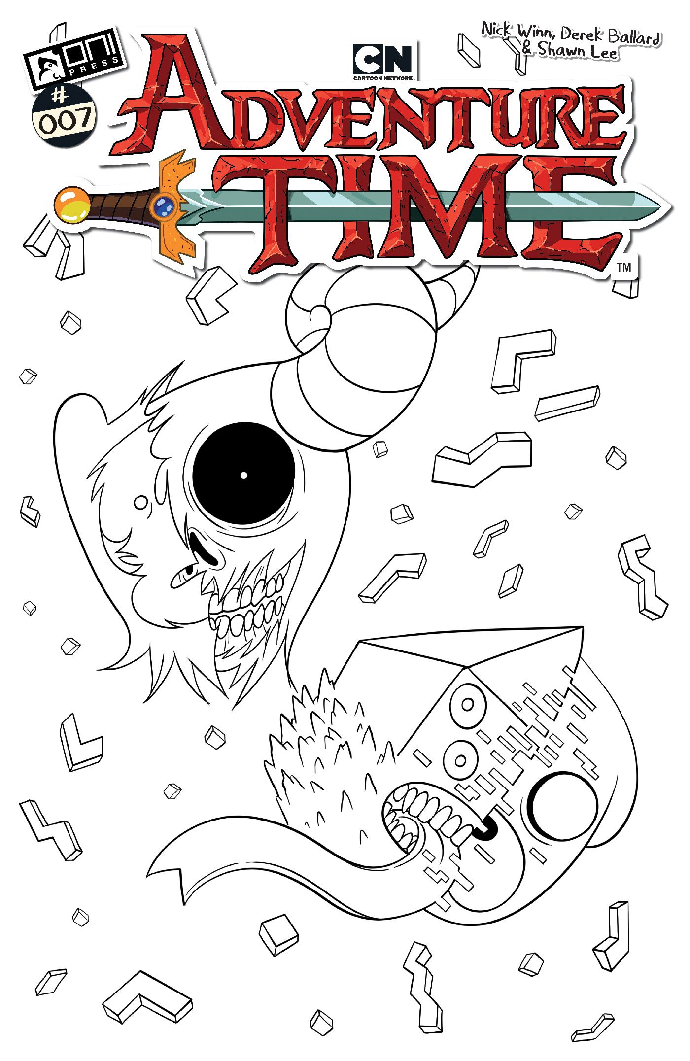 Adventure Time #7 (Cvr F Inc 1:50 Nick Winn B&W Variant) Comic