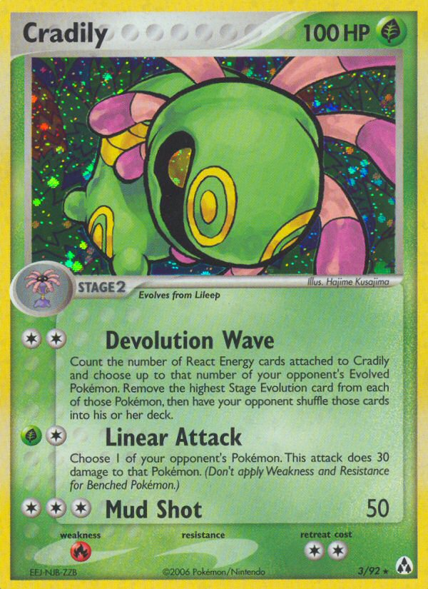 Cradily (3/92) - Legend Maker Pokémon Card