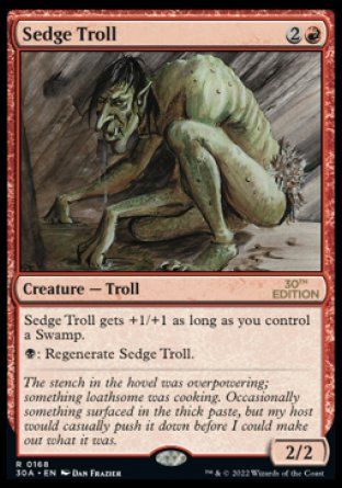 Sedge Troll (Magic 30th Anniversary Edition) Trading Card