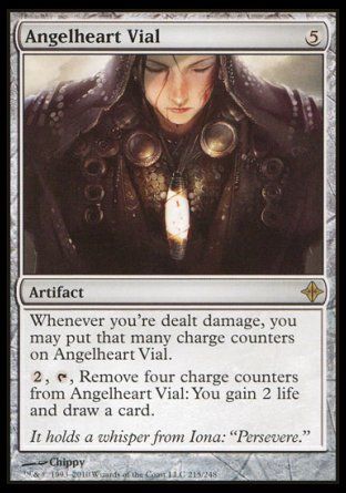 Angelheart Vial (Rise of the Eldrazi) Trading Card