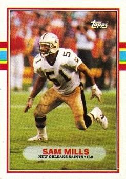 Sam Mills 1989 Topps #155 Sports Card