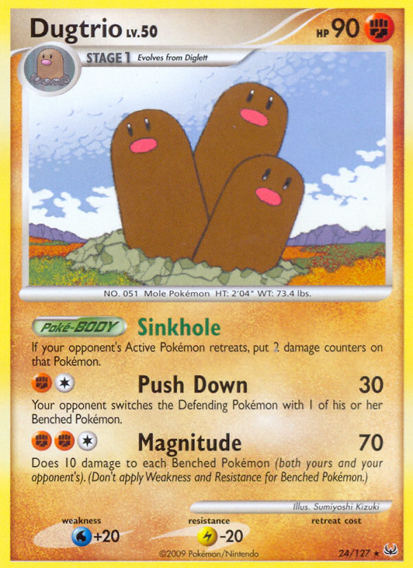 Dugtrio (24/127) - Platinum Pokémon Card