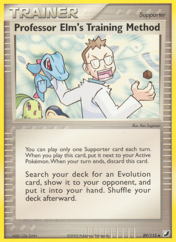 Professor Elm's Training Method (Trainer: Supporter) (89/115) - Unseen Forces Pokémon Card