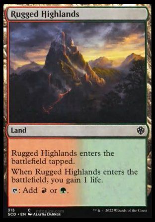 Rugged Highlands (Starter Commander Decks) Trading Card