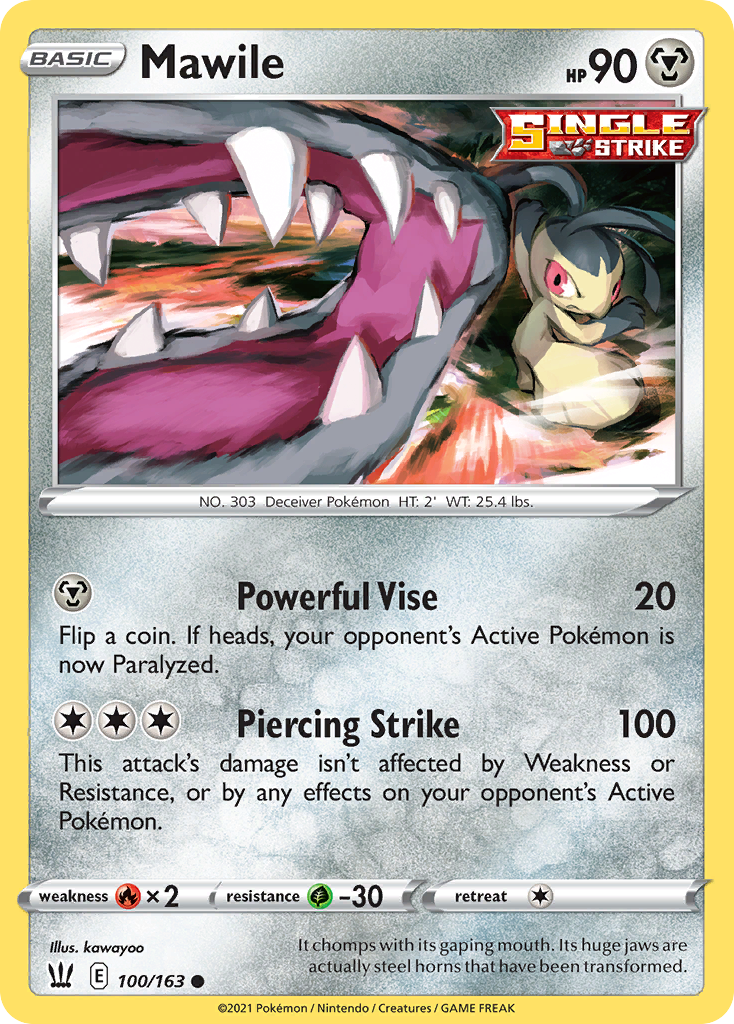 Mawile (100/163) - Battle Styles Pokémon Card