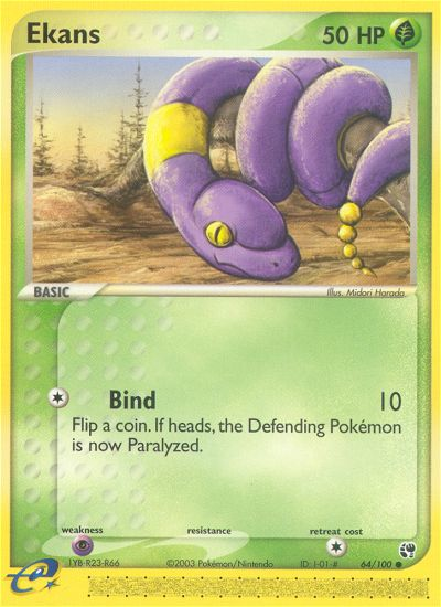 Ekans (64/100) - Sandstorm Pokémon Card