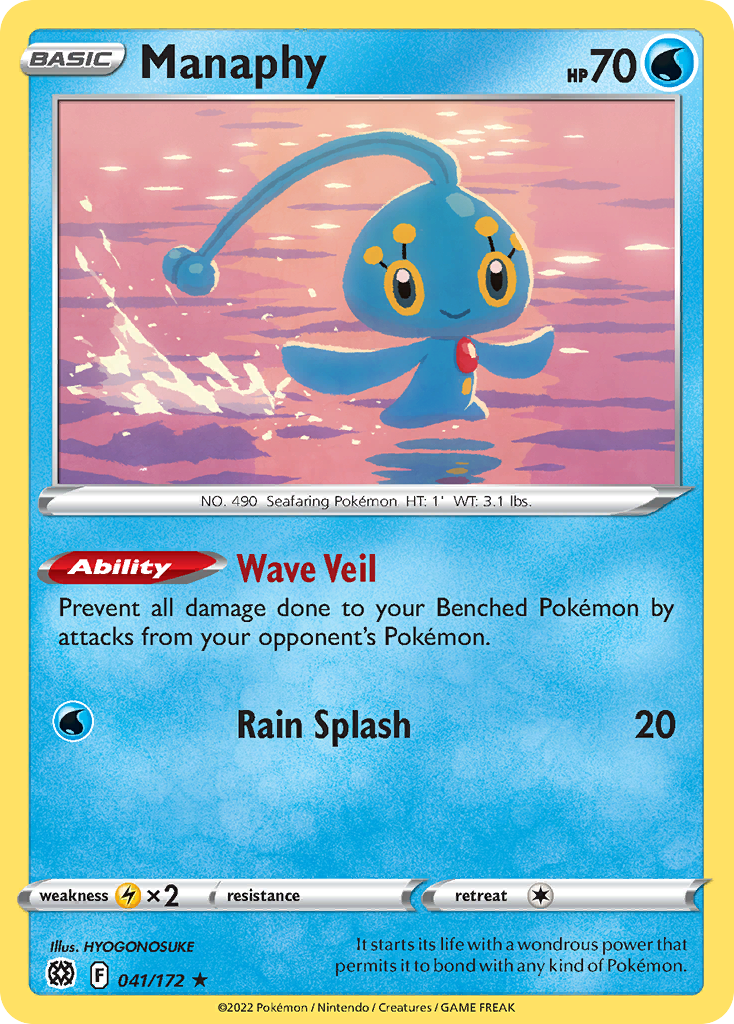 Manaphy (41/172) - Brilliant Stars Pokémon Card