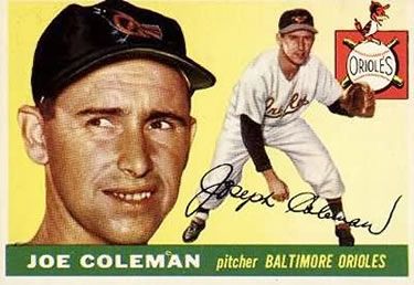 Joe Coleman 1955 Topps #162 Sports Card