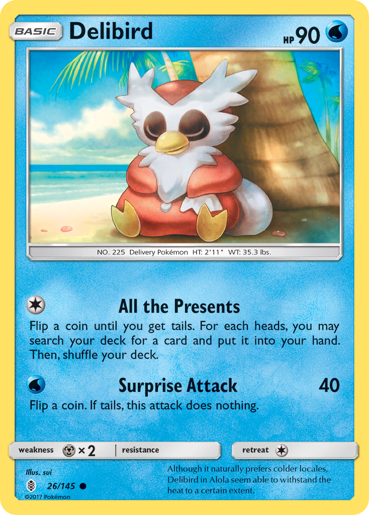 Delibird (26/145) - Guardians Rising Pokémon Card