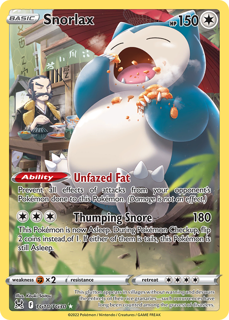 Snorlax (TG10) - Lost Origin Trainer Gallery Pokémon Card