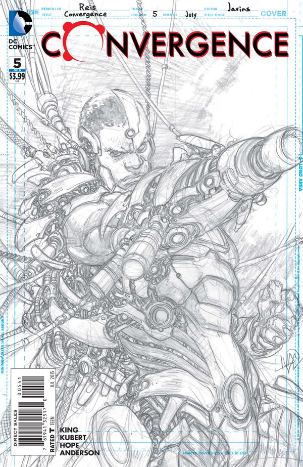 Convergence #5 (Cyborg Sketch Variant Cover)