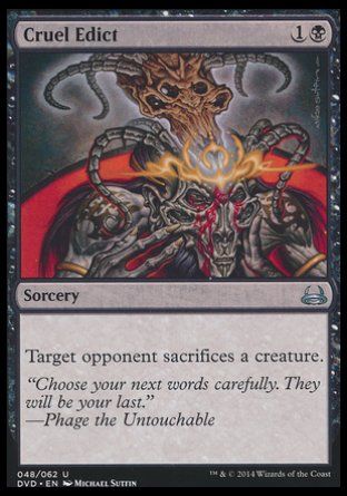 Cruel Edict (Duel Decks : Anthology) Trading Card