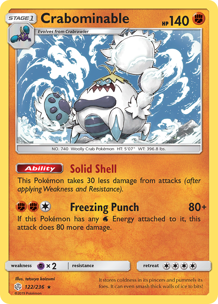 Crabominable (122/236) - Cosmic Eclipse Pokémon Card