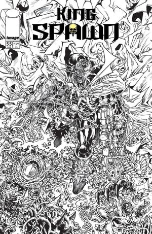 King Spawn #55 (Cvr B Harvey Tolibao B&W Variant)