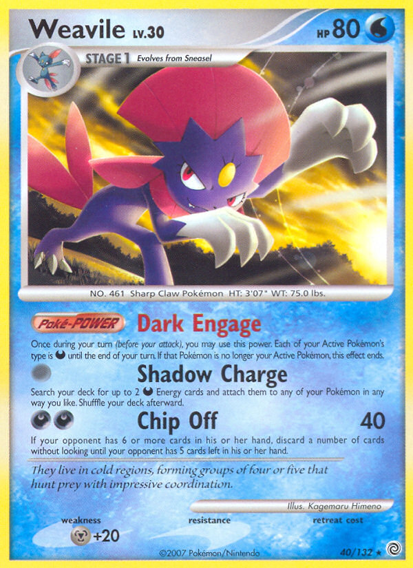 Weavile (40/132) - Secret Wonders Pokémon Card