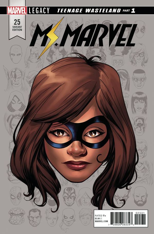 Ms. Marvel #25 (Mckone Legacy Headshot Variant Leg)
