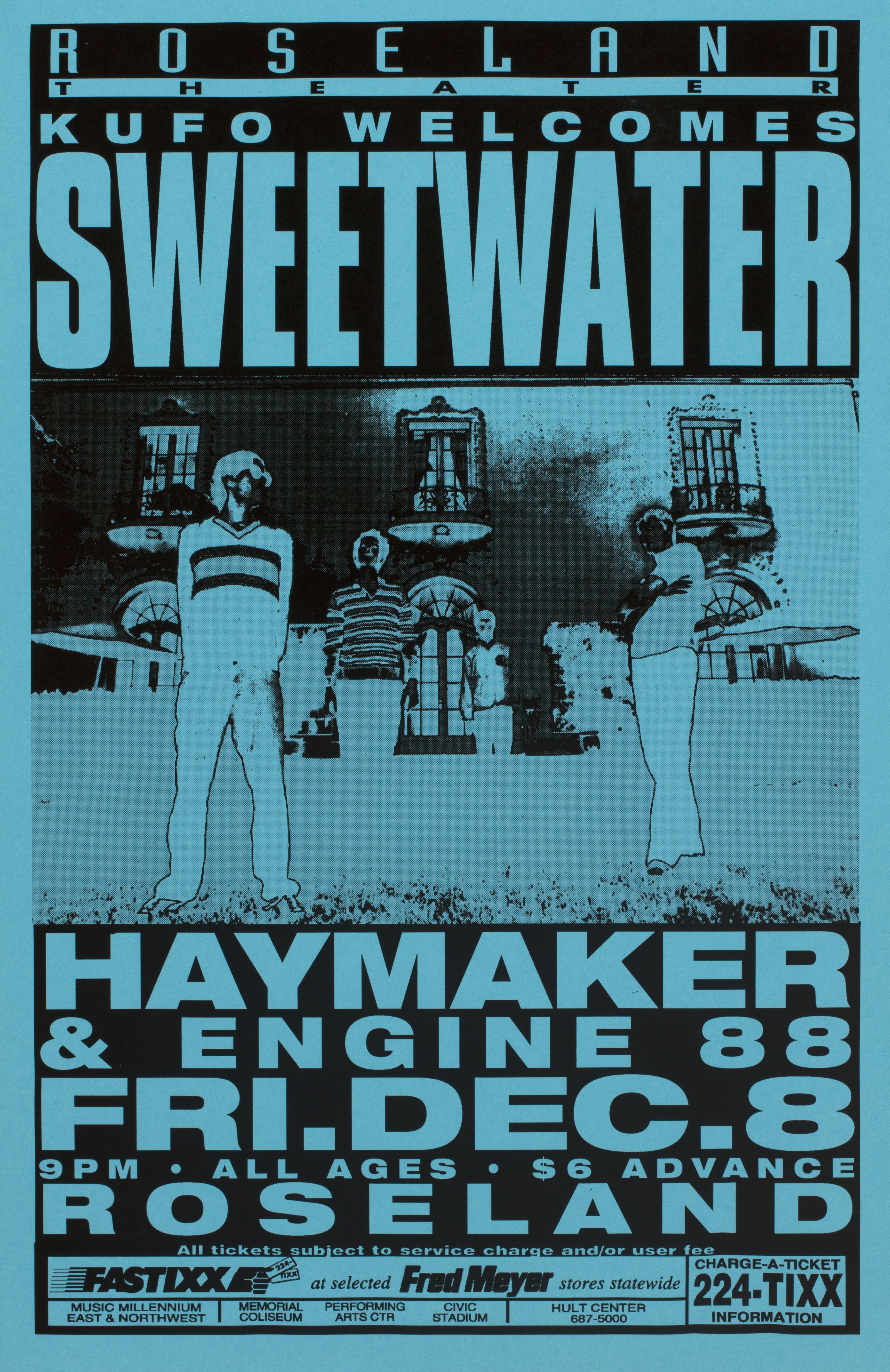 MXP-83.2 Sweetwater 1995 Roseland Theater  Dec 8 Concert Poster