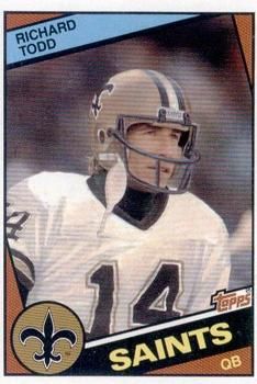 Richard Todd 1984 Topps #306 Sports Card