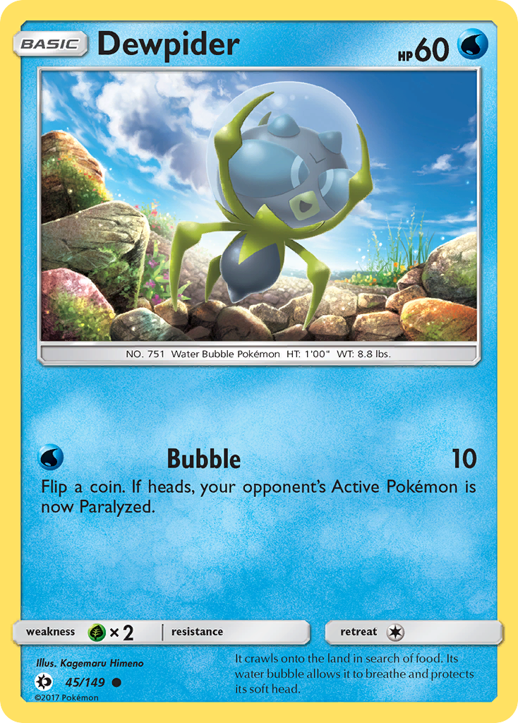 Dewpider (45/149) - Sun & Moon Pokémon Card