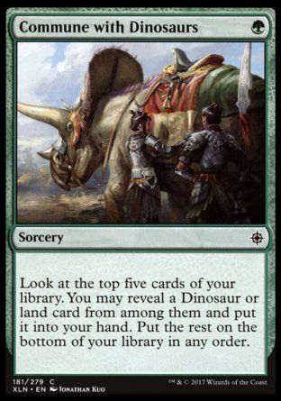 Commune with Dinosaurs (Ixalan) Trading Card