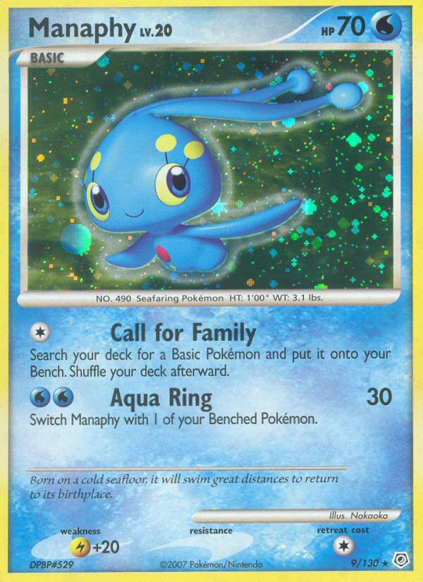 Manaphy (9/130) - Diamond & Pearl Pokémon Card