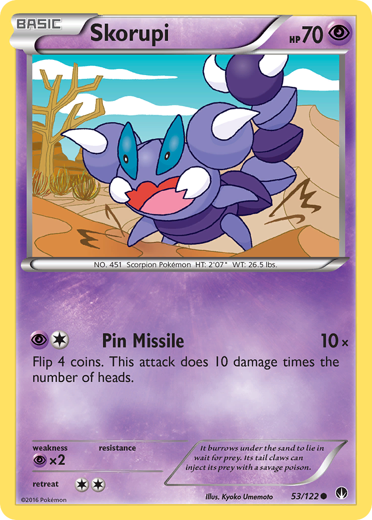 Skorupi (53/122) - BREAKpoint Pokémon Card