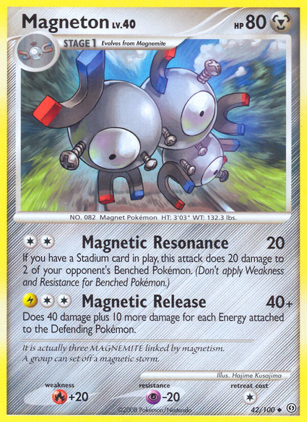 Magneton (42/100) - Stormfront Pokémon Card