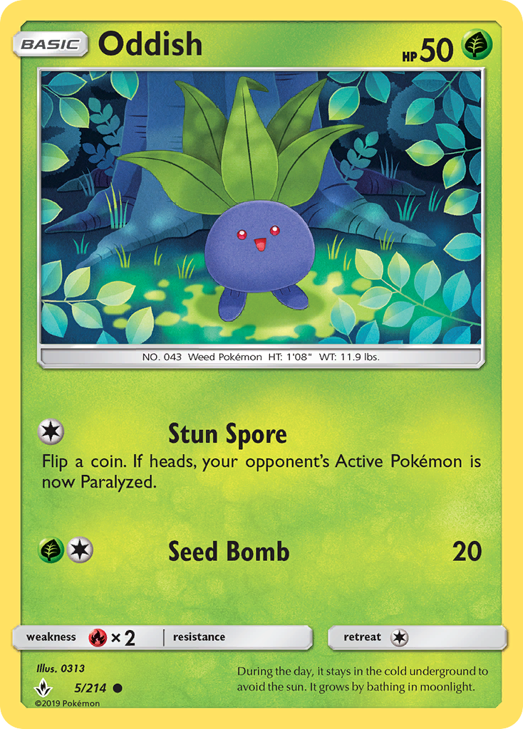 Oddish (5/214) - Unbroken Bonds Pokémon Card