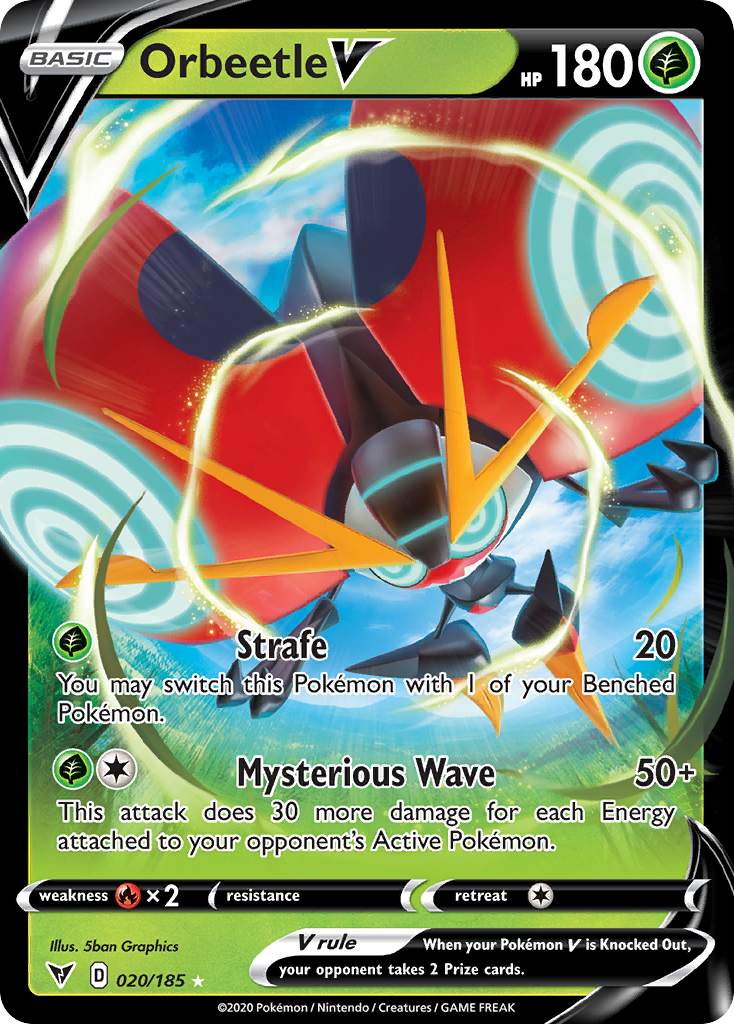 Orbeetle V (20/185) - Vivid Voltage Pokémon Card