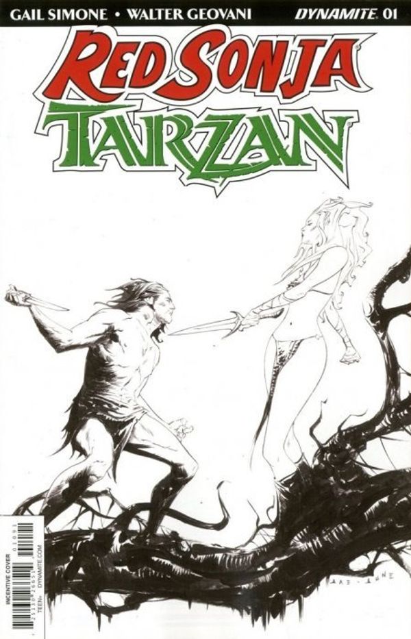 Red Sonja/Tarzan #1 (Cover I 40 Copy Lee B&w Cover)