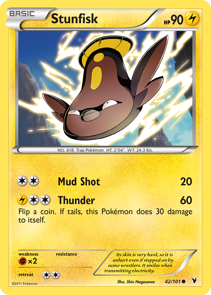 Stunfisk (42/101) - Noble Victories Pokémon Card