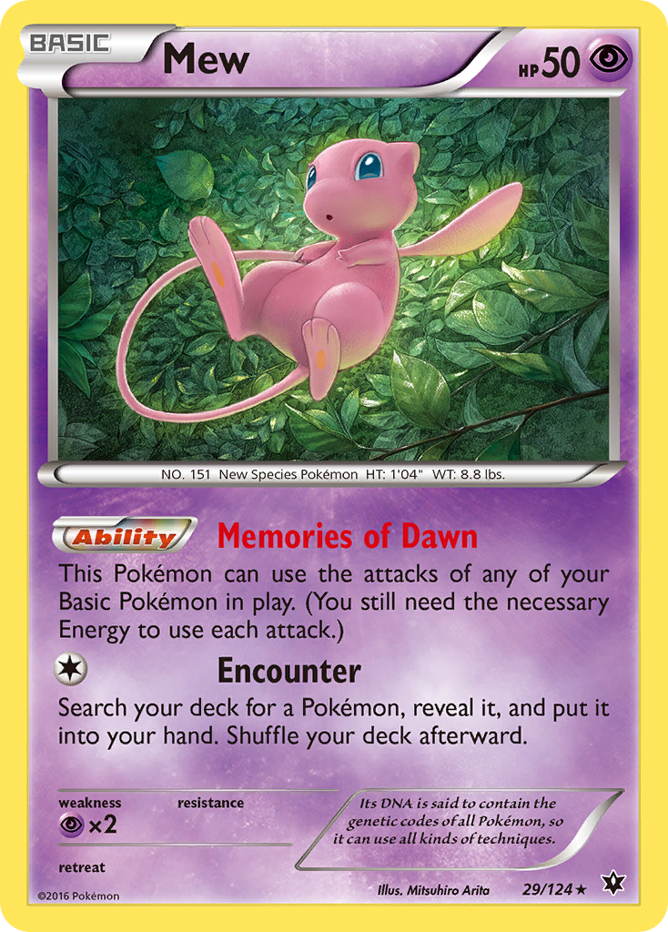 Mew (29/124) - Fates Collide Pokémon Card